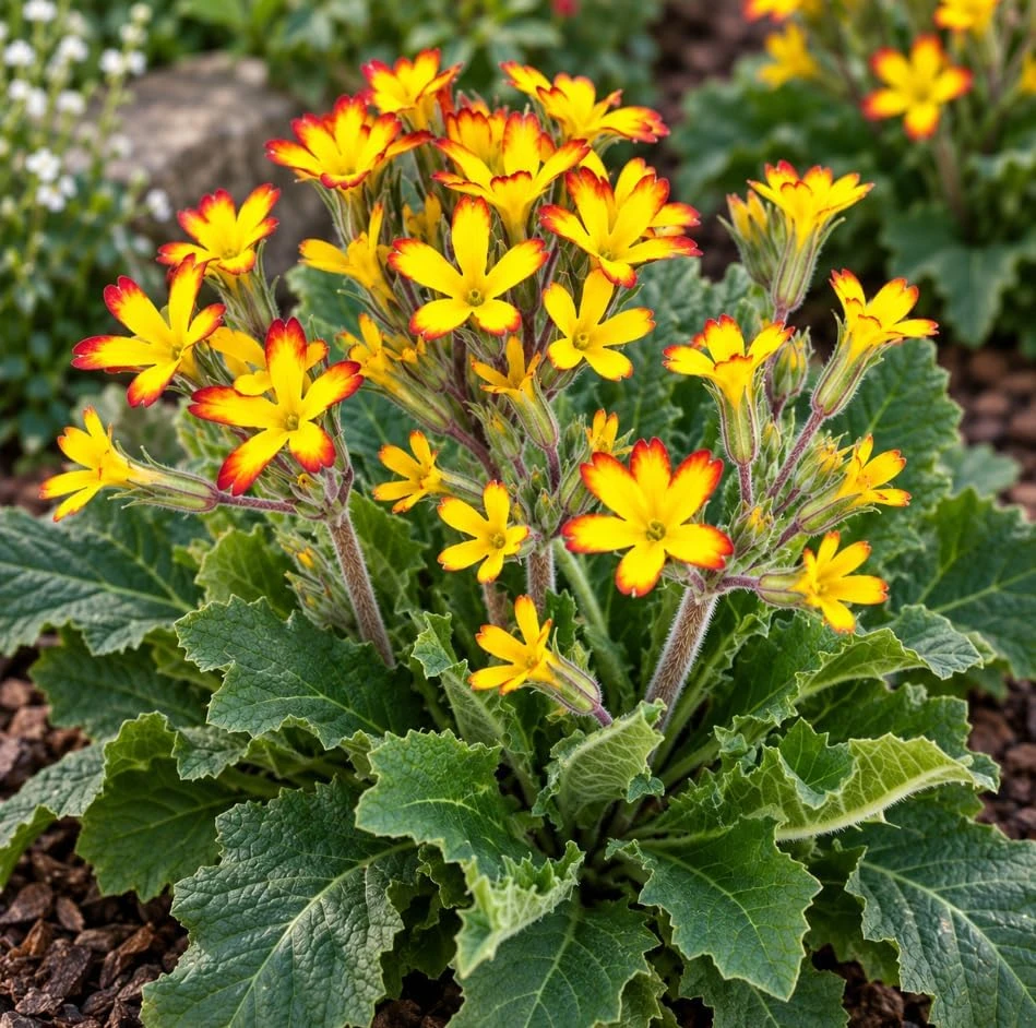 2 Oakleaf Primrose Live Plants - Yellow Picotee Primula Starter - Image 4