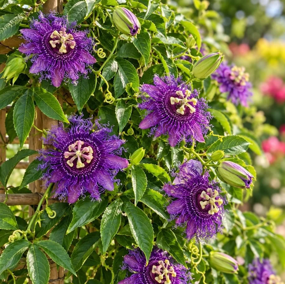 2 Passiflora Incarnata Maypop Live Plants - 4-7" Purple Passionflower Vines - Image 2