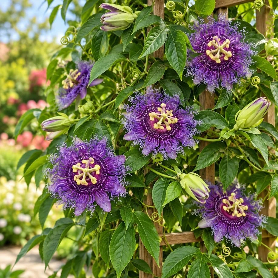 2 Passiflora Incarnata Maypop Live Plants - 4-7" Purple Passionflower Vines - Image 4