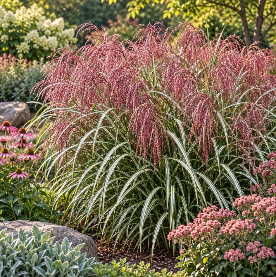 2 Sunrise Maiden Grass Live Plants - Miscanthus sinensis - 5-8 Inch Tall Outdoor Ornamental Grass - Image 7