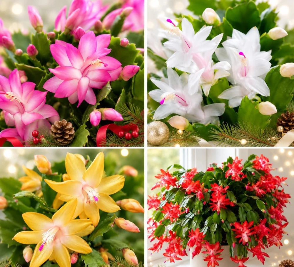 3 Assorted Christmas Cactus Live Plants, 4-7 Inches Tall, Flowering Succulents - Image 7