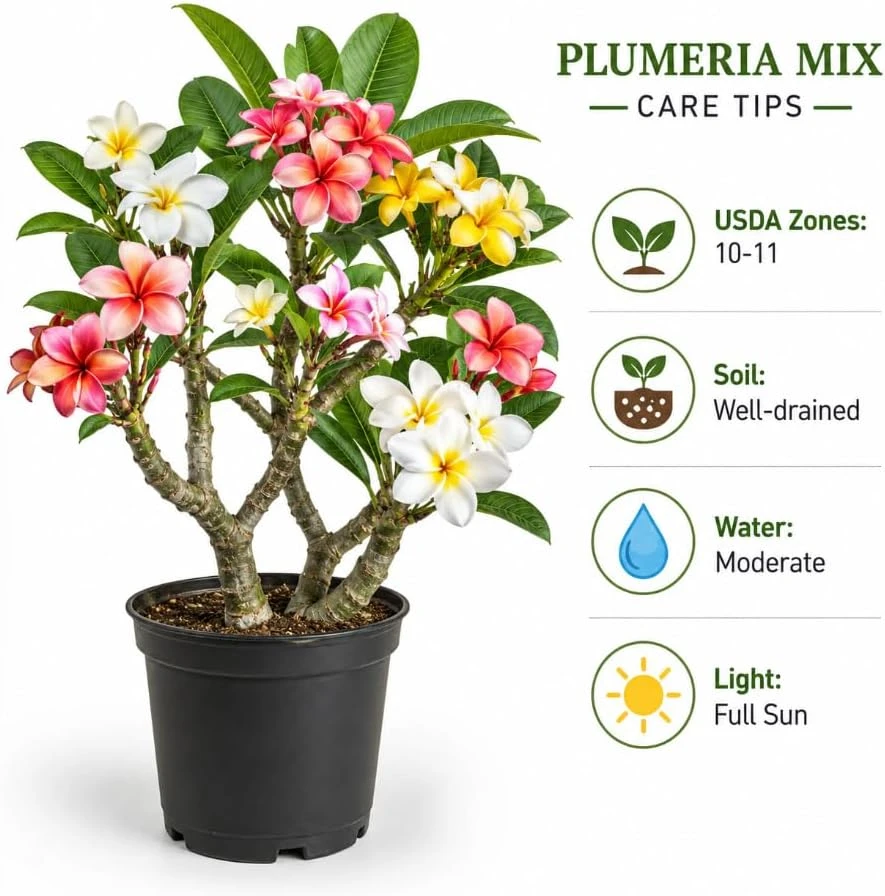 3 Pack Mixed Plumeria Cuttings โ Frangipani Tropical Flower Cuttings โ Outdoor Gardens & Patios - Image 5