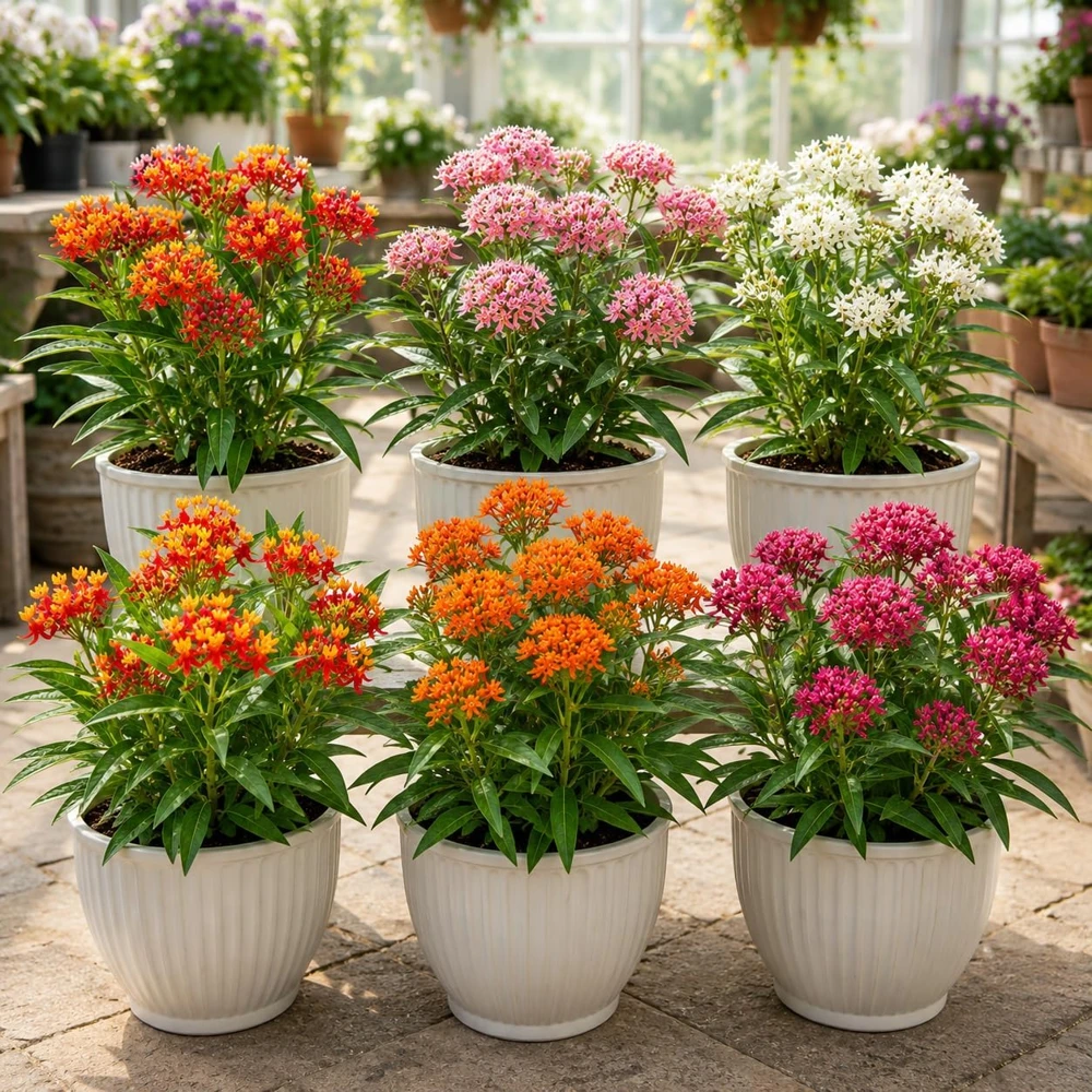 4 Mix Tropical Milkweed Live Plants for Planting, 4-8 Inch Tall, Perennial - Image 3