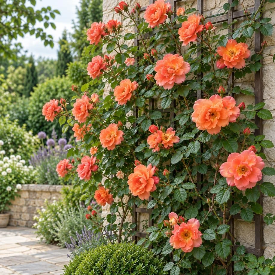 Apricot Orange Climbing Rose Live Plant, 4-8 Inches Tall, Outdoor Fragrant - Image 4