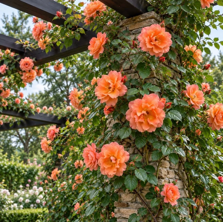 Apricot Orange Climbing Rose Live Plant, 4-8 Inches Tall, Outdoor Fragrant - Image 6