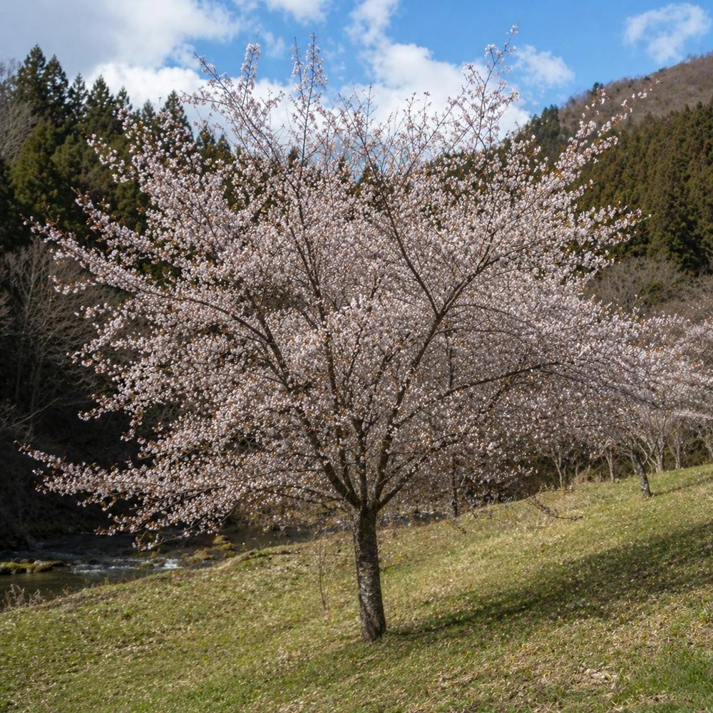 Autumnalis Flowering Cherry Tree – Live Plant, 6-14" Tall, 2.5" Pot - Image 1