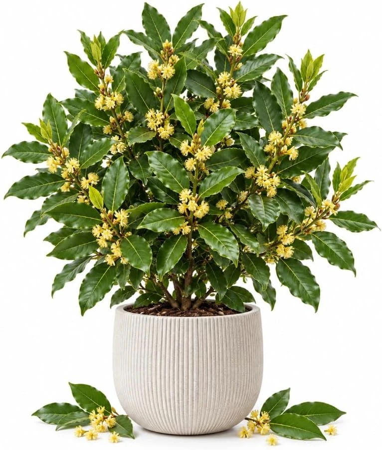 Bay Leaf Tree Plant - Live Bay Laurel Herb, 4-7 Inch Rooted, Indoor/Outdoor - Image 1