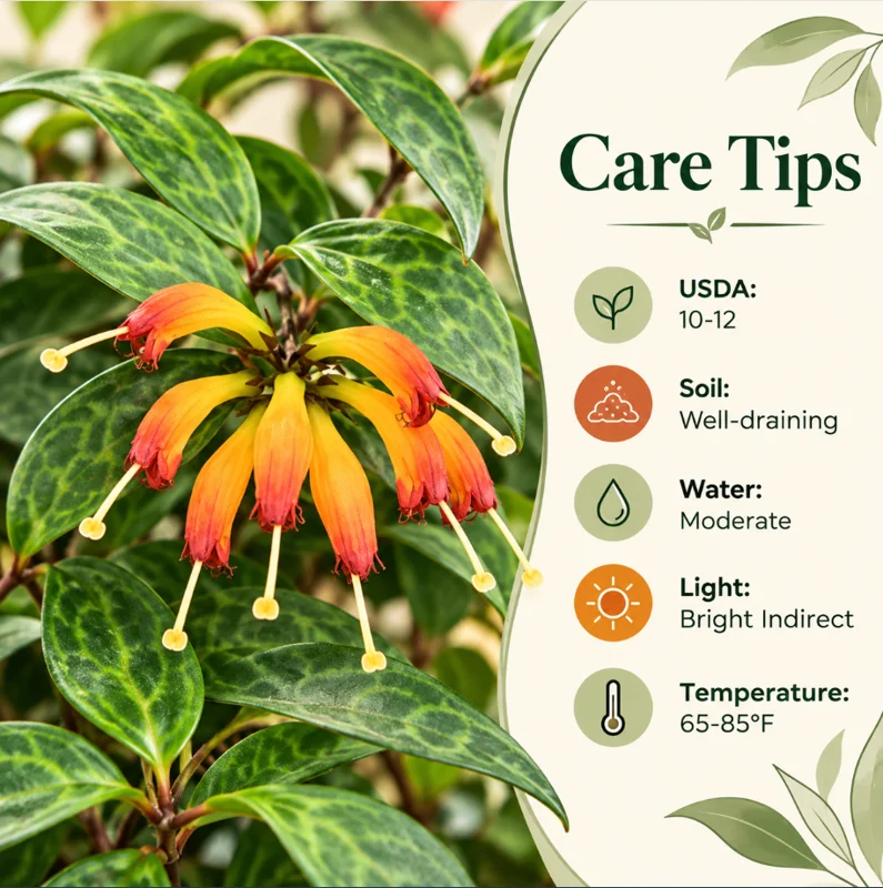Black Pagoda Lipstick Plant in a 4 Inch Pot, Zebra Vine Tree for Home Garden Planting - Image 6