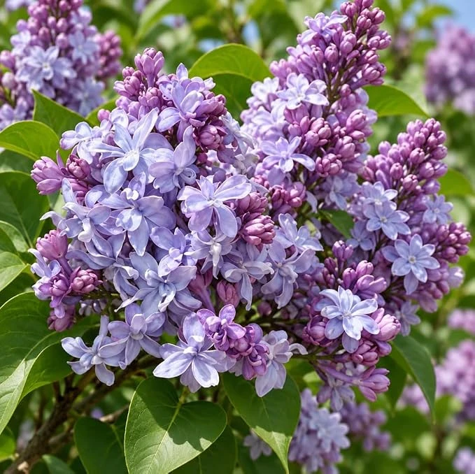 Blue Double Lilac Bush - Fragrant Live Shrub Plant, 6 inches Tall, Outdoor - Image 1