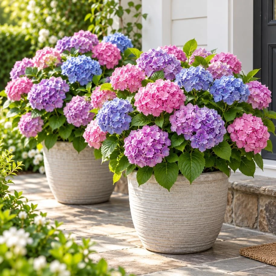 Blue Pink Hydrangea Live Plants - 4-7 Inch Tall Flowering Shrub for Outdoor Gardens - Image 6