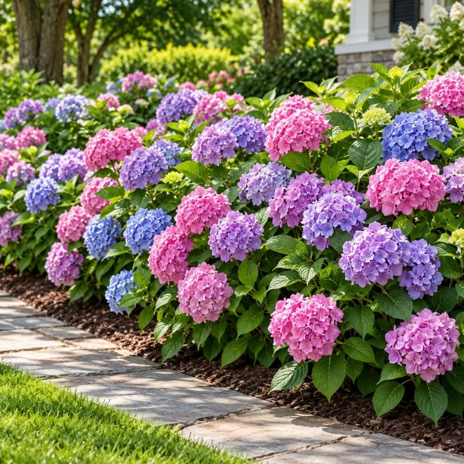 Blue Pink Hydrangea Live Plants - 4-7 Inch Tall Flowering Shrub for Outdoor Gardens - Image 7