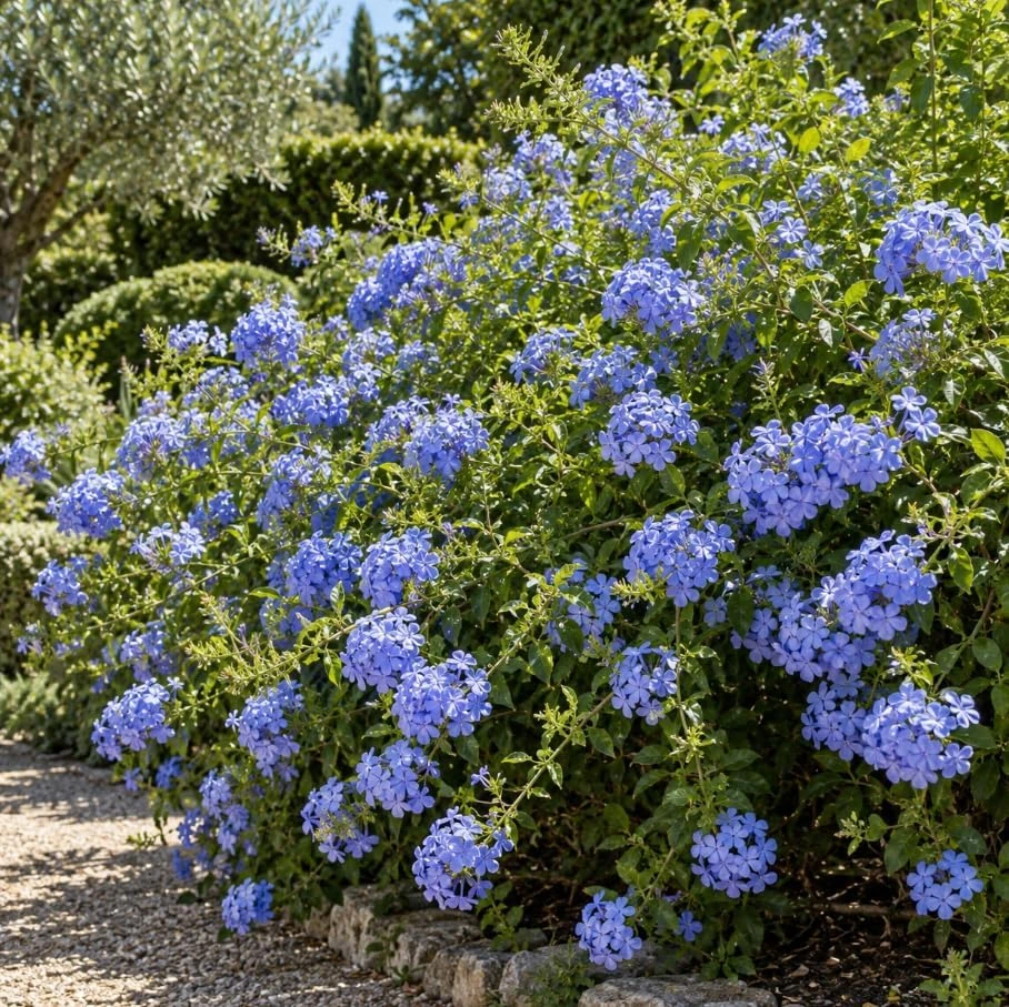 Blue Plumbago Live Plant - Cape Plumbago Shrub - 4 inch Pot - Outdoor Flowering Shrub - Image 5