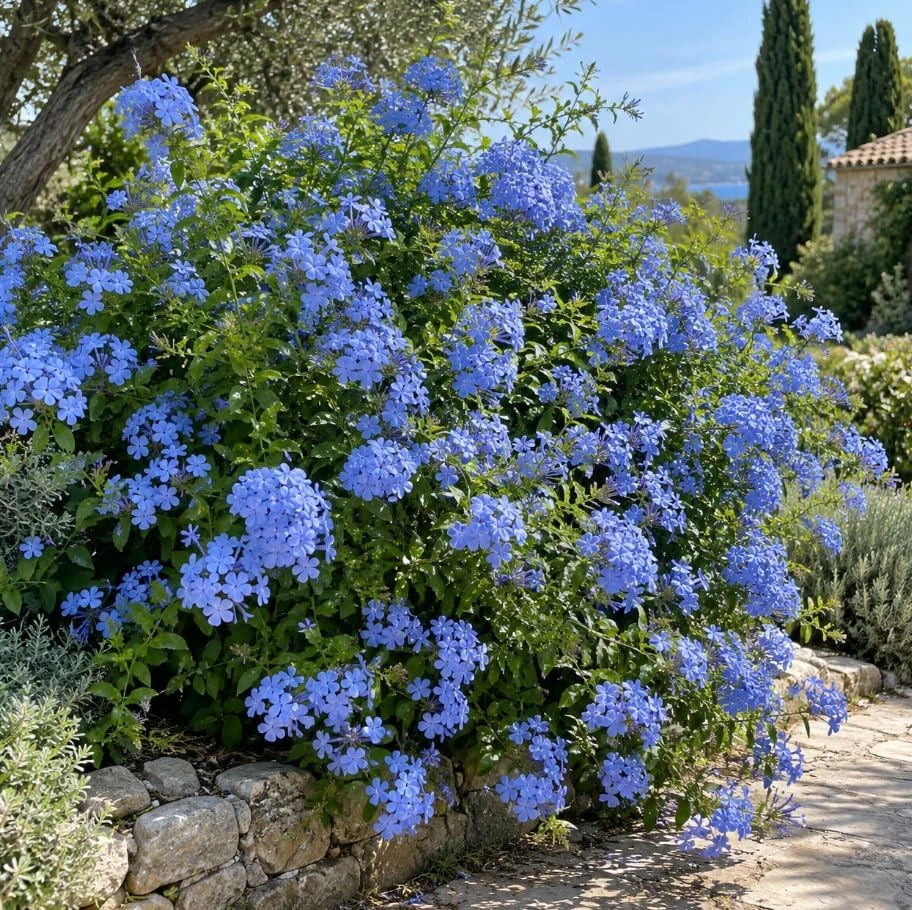 Blue Plumbago Live Plant - Cape Plumbago Shrub - 4 inch Pot - Outdoor Flowering Shrub - Image 6