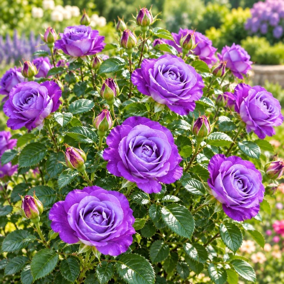 Blue Purple Rose Live Plant - 5-7 Inch Tall, Fragrant, Repeat Blooming Shrub - Image 7