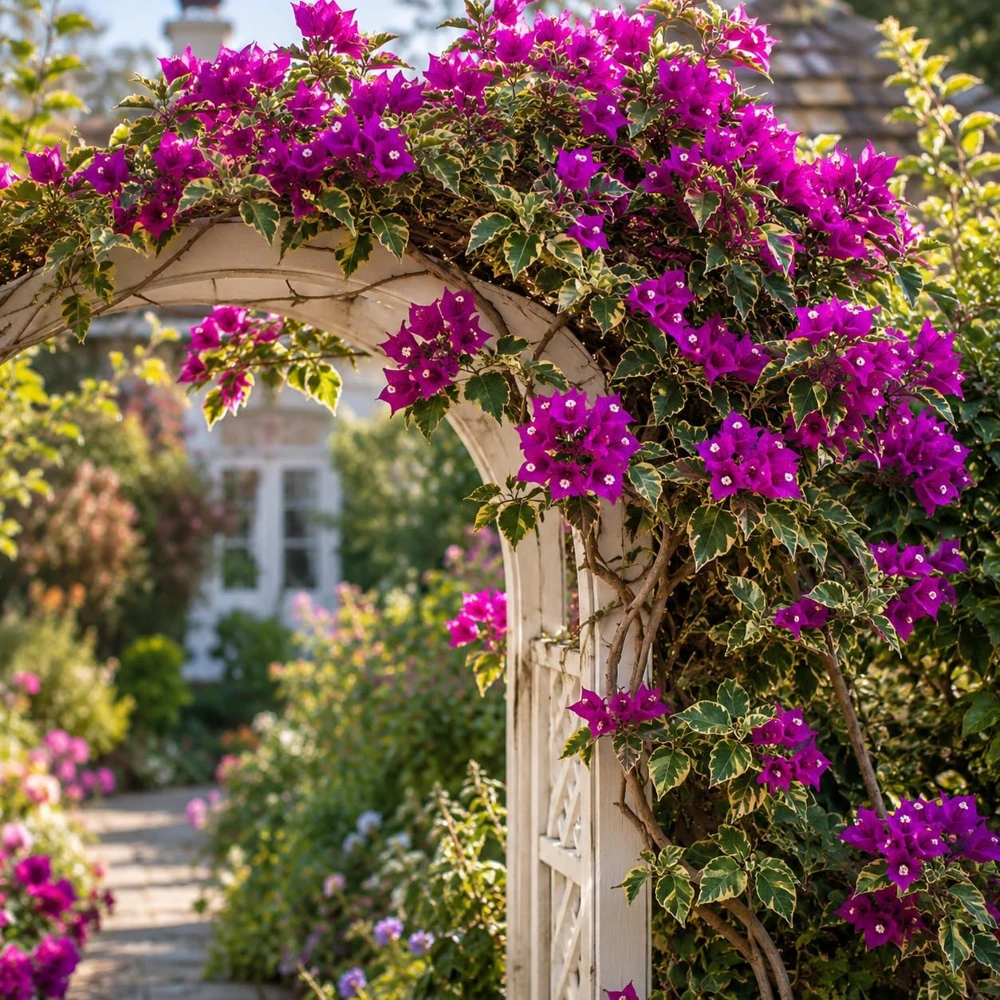 Blueberry Ice Bougainvillea Live Plants - Set of 2, 4-7 Inches Tall, Vine - Image 4