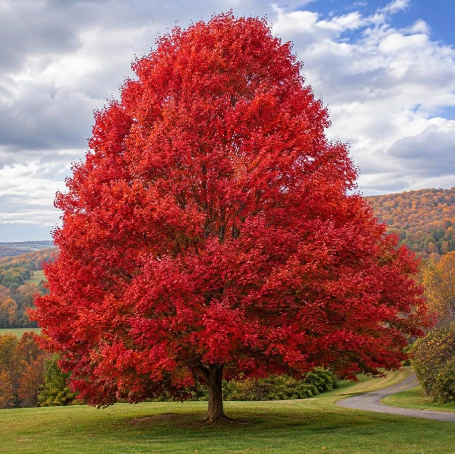 Brandywine Maple Tree Live Plant QT Pot, 10-18" Tall, Brilliant Red Fall Color, Shade Tree - Image 2