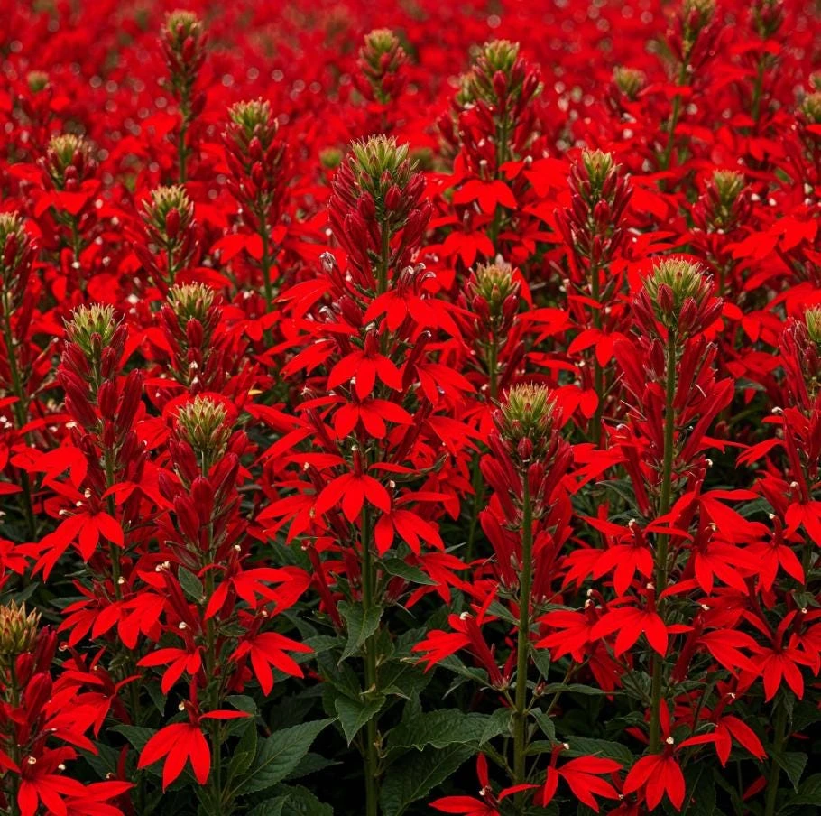 Cardinal Flower Bare Roots (5-Pack) - Lobelia Cardinalis Live Perennial Plants, Red Blooms, Attracts Hummingbirds - Image 1