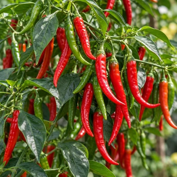 Cayenne Hot Pepper Live Plant - 4 inch Pot - Grow Your Own Hot Peppers - Image 1