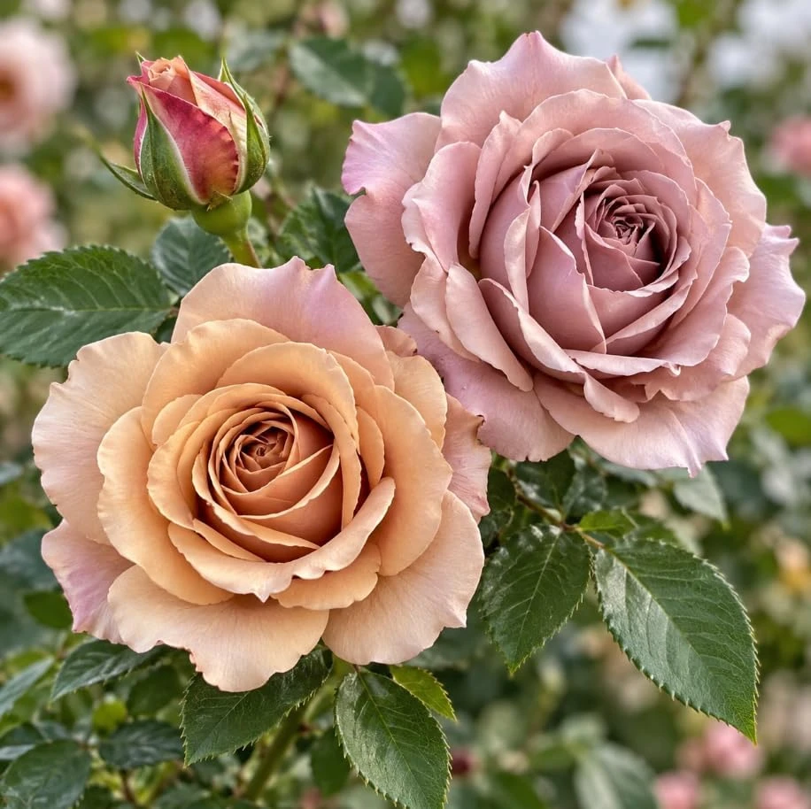 Chocolate Rose Live Plant, 4-7 Inches Tall, Fragrant Reblooming Rose Bush, Full Sun - Image 2