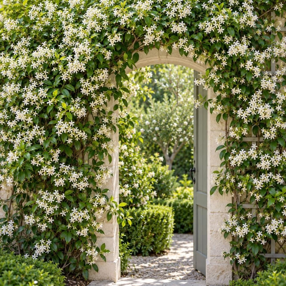 Confederate Star Jasmine Live Plants - 2 Pack, 4-6 Inches Tall, Fragrant White Flowers, Outdoor Vine - Image 2