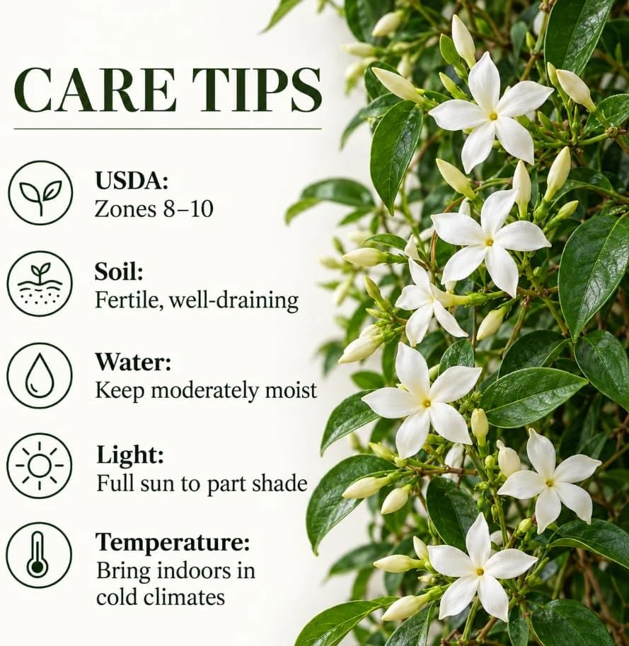 Confederate Star Jasmine Live Plants - 2 Pack, 4-6 Inches Tall, Fragrant White Flowers, Outdoor Vine - Image 5