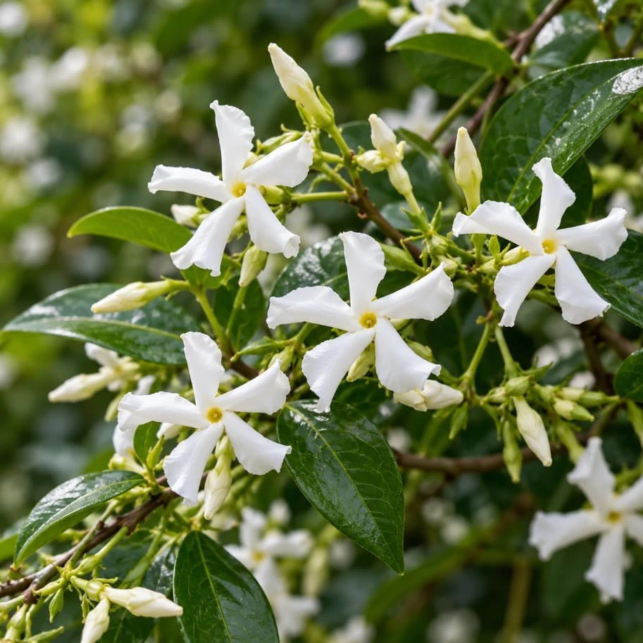 Confederate Star Jasmine Live Plants - 2 Pack, 4-6 Inches Tall, Fragrant White Flowers, Outdoor Vine - Image 7
