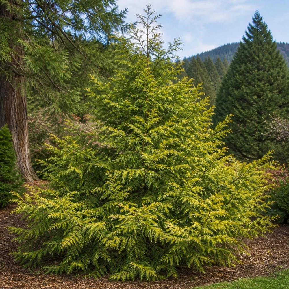 Cryptomeria Yoshino Japanese Cedar Tree - Live Plant - 6-14" Tall Quart Pot - Image 1