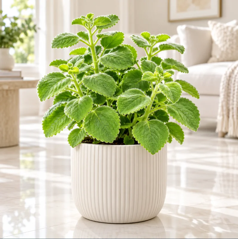 Cuban Oregano Live Plant - 4 Inch Pot - Aromatic Herb for Indoor/Outdoor - Image 1