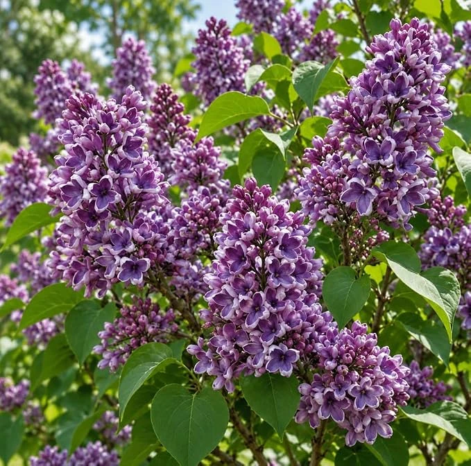 Dark Purple Lilac Bush Live Plant – Syringa Shrub – 6 Inch Tall – Outdoor - Image 1