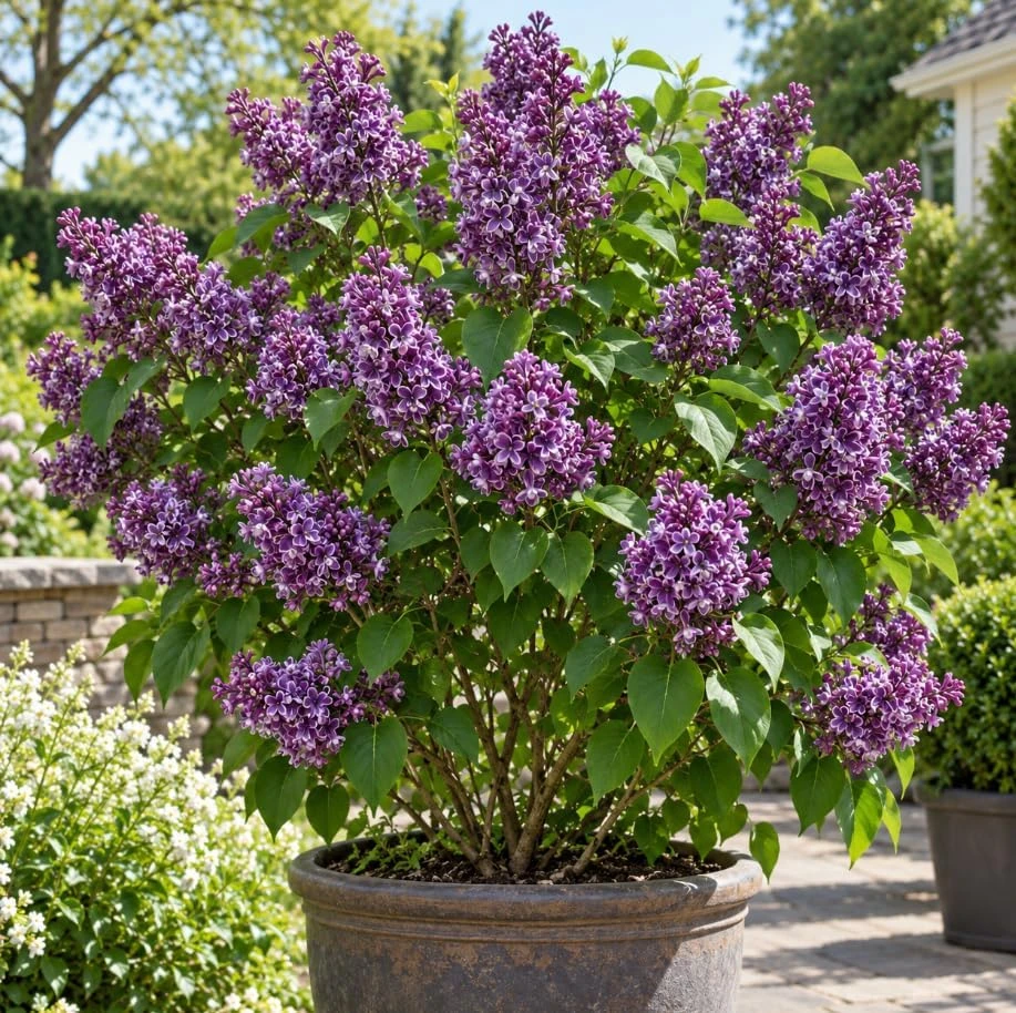 Dark Purple Lilac Tree Live Plant – Cold Hardy Ornamental Bush – 6 inch Tall - Image 1