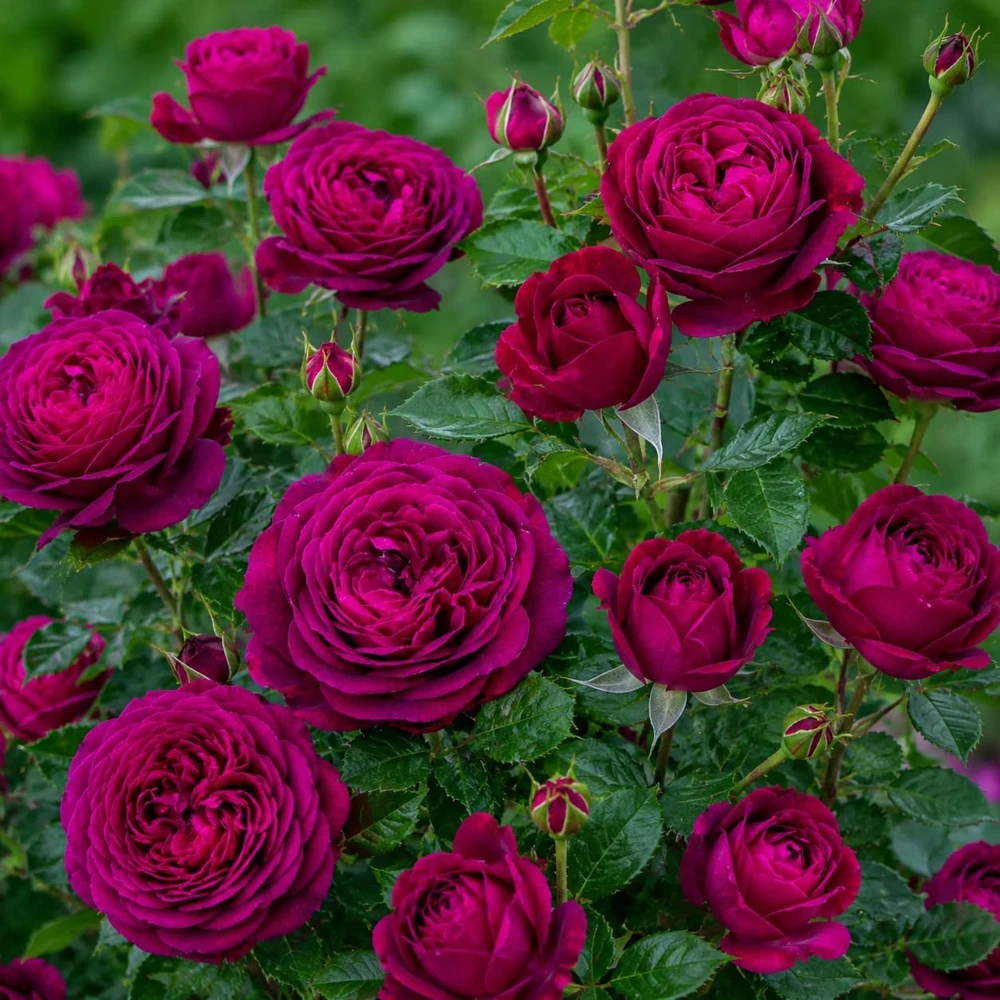Dark Purple Rose Plant - Live Floribunda Bush, Fragrant Flowers, 4-6 Inch Tall - Image 5
