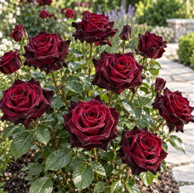 Dark Velvet Red Rose Live Plant, 4-7 Inches, Fragrant Bush for Outdoor Gardens - Image 2