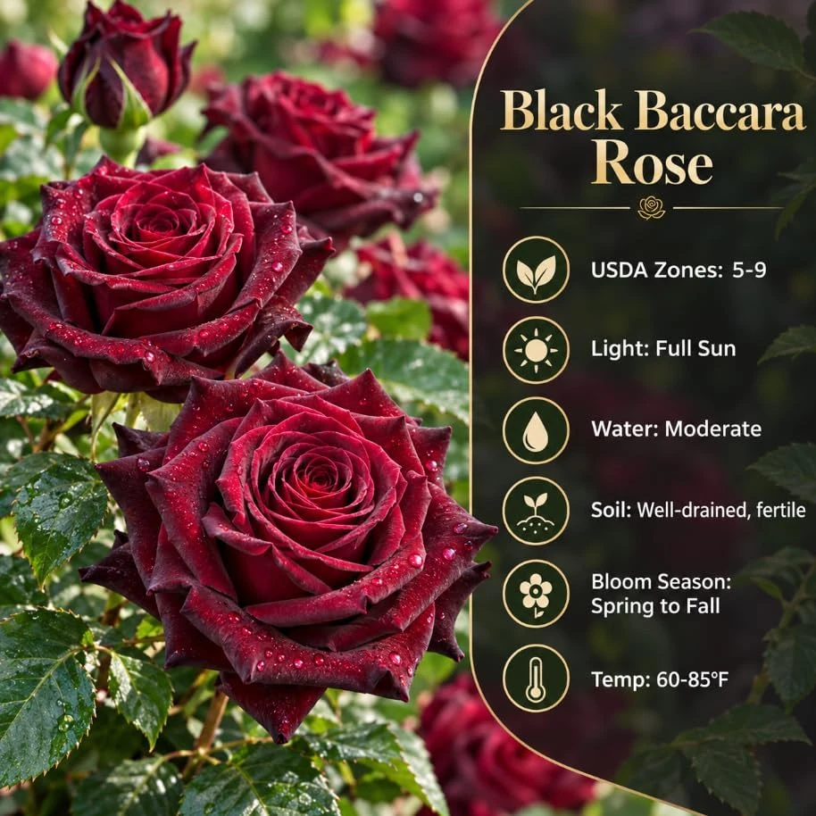 Dark Velvet Red Rose Live Plant, 4-7 Inches, Fragrant Bush for Outdoor Gardens - Image 5