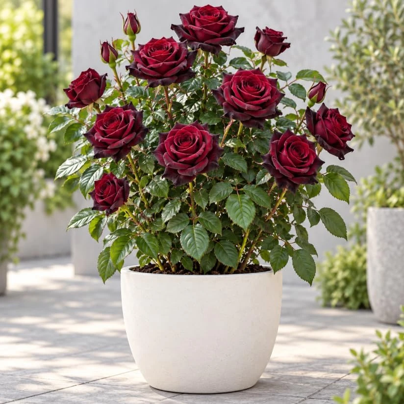 Dark Velvet Red Rose Live Plant, 4-7 Inches, Fragrant Bush for Outdoor Gardens - Image 7