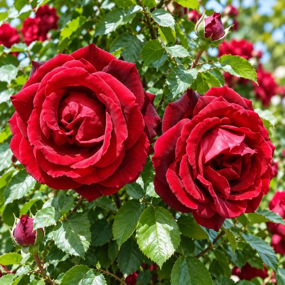 Deep Red Rose Bush Live Plant, 4-7 Inches Tall, Fragrant Reblooming Flowers for Garden - Image 7