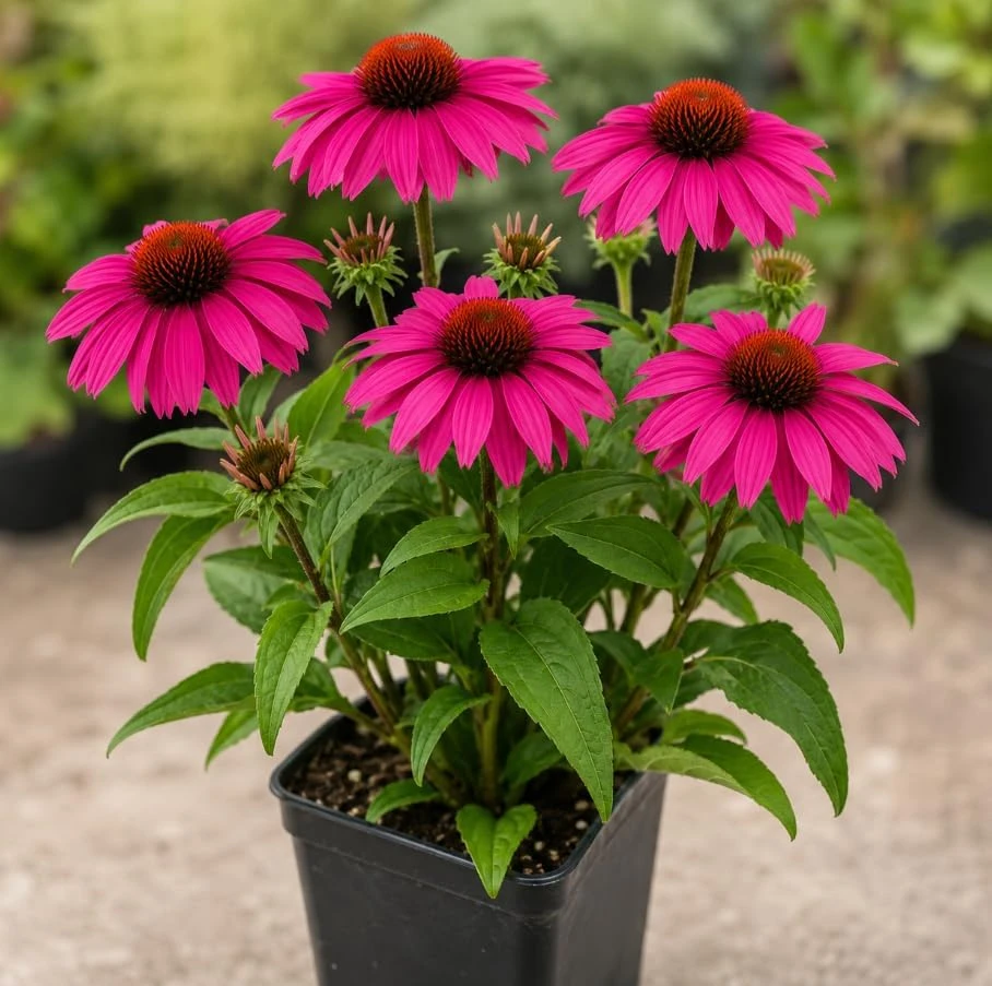 Deep Rose Purple Coneflower Live Plant – Wildberry Perennial – 6 Inches Tall – Outdoor - Image 1