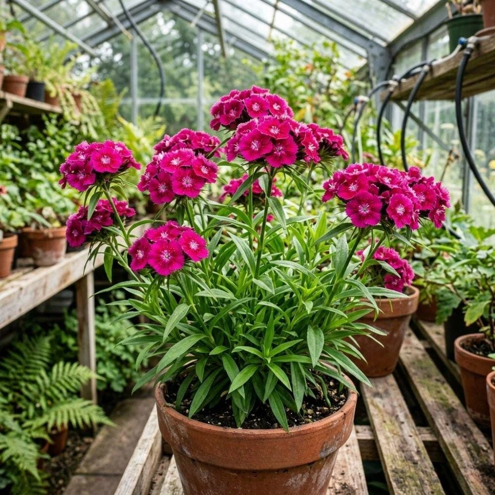 Dianthus Pink Red Live Plant - 4 Inch Pot Outdoor Flower for Containers or Beds - Image 6