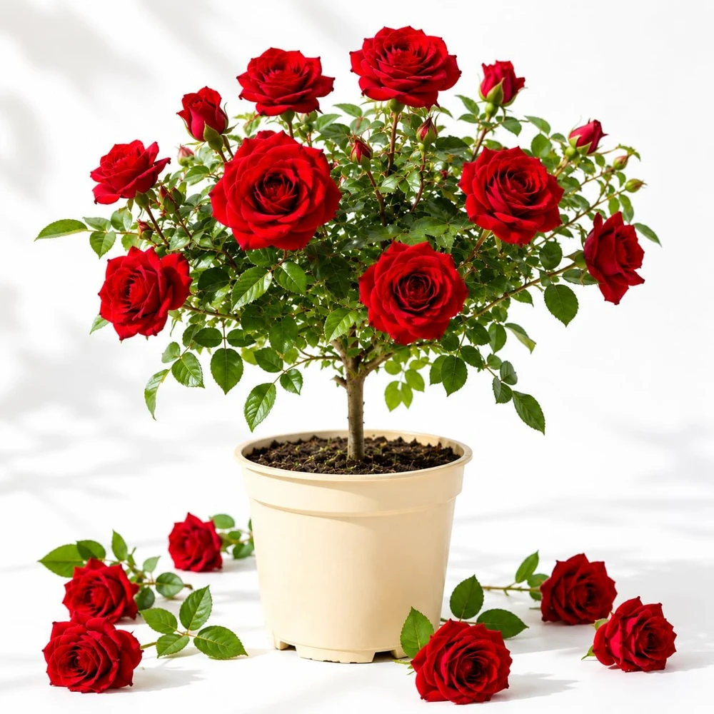 Don Juan Climbing Rose Plant - Fragrant Red Rose Bush, 4-6 Inch Tall - Image 1