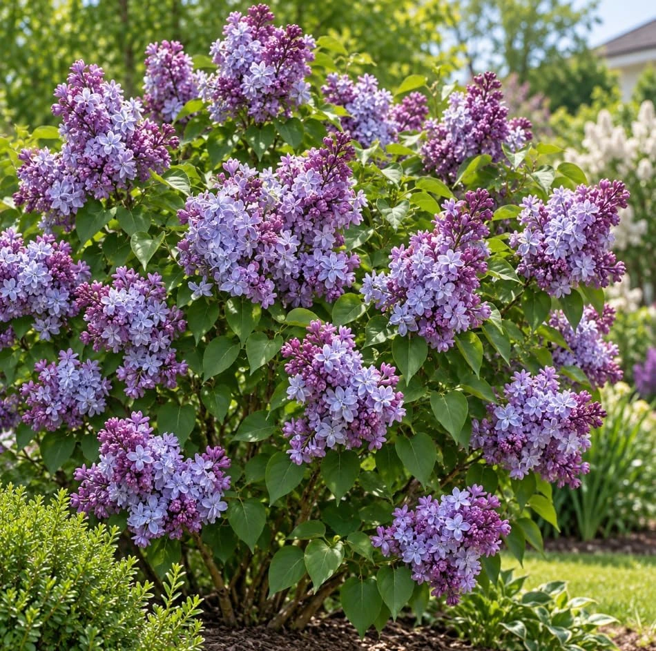 Double Blue Lilac Tree Live Plant - Cold Hardy Ornamental Bush 12" Tall - Image 1