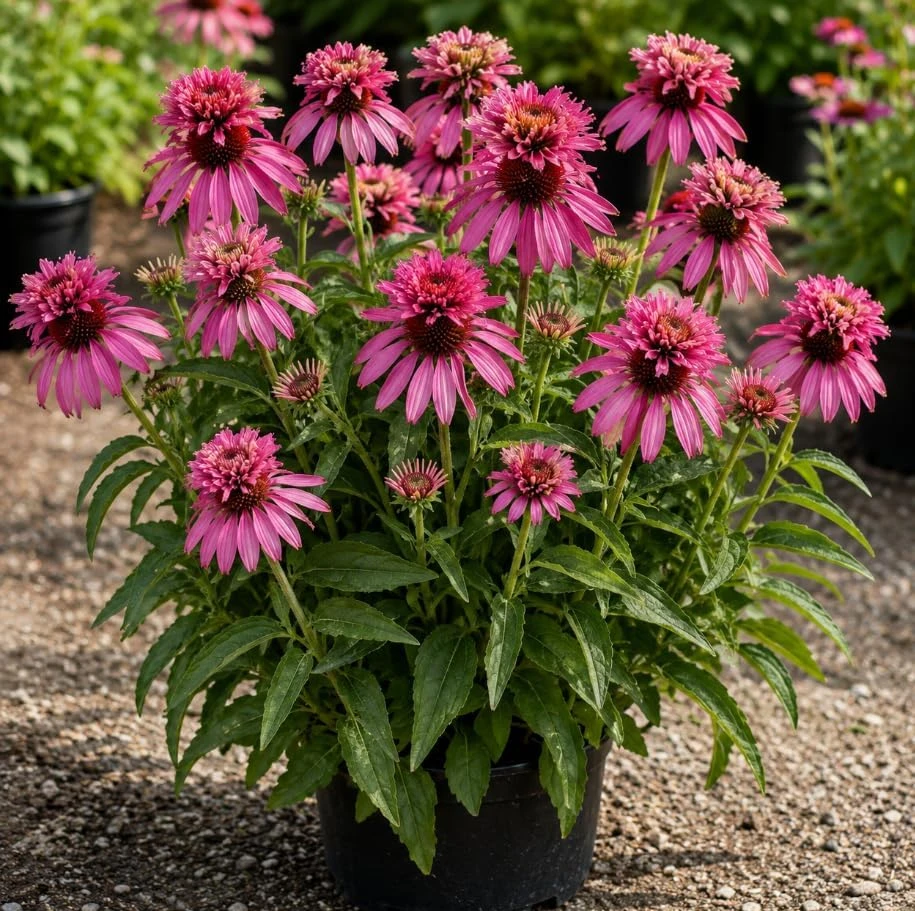 Double Decker Coneflower Live Plant - 6 Inch Tall - Unique Layered Blooms - Image 1