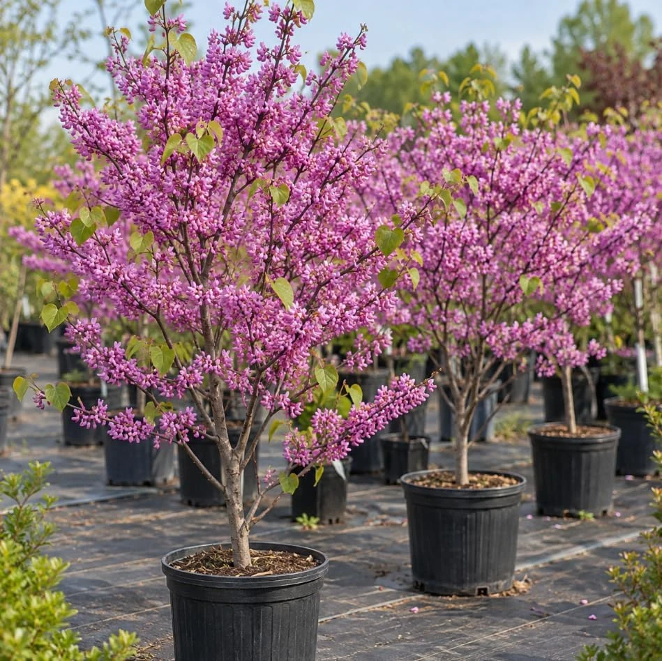 Eastern Redbud Tree Live Plant – 1 Ft Tall Ornamental Red Bud Tree – Outdoor - Image 1