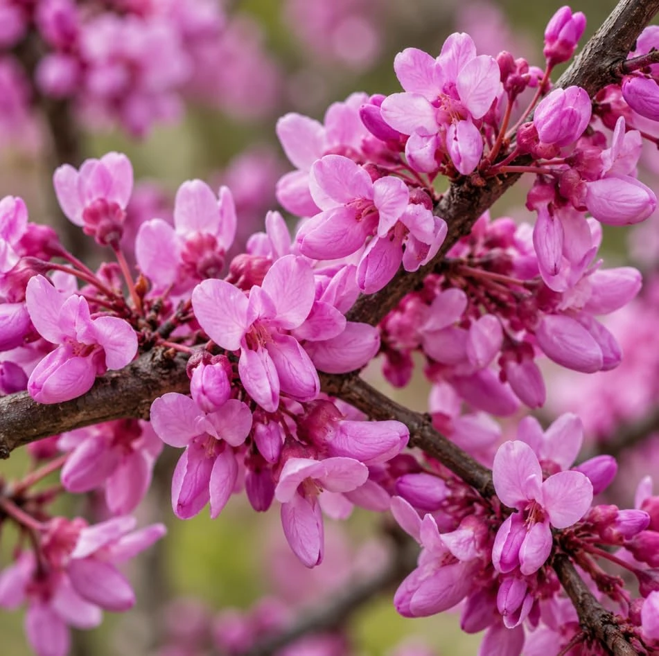 Eastern Redbud Tree Live Plant - 2 Ft Tall, Vibrant Rosy-Pink Blooms, Outdoor - Image 2