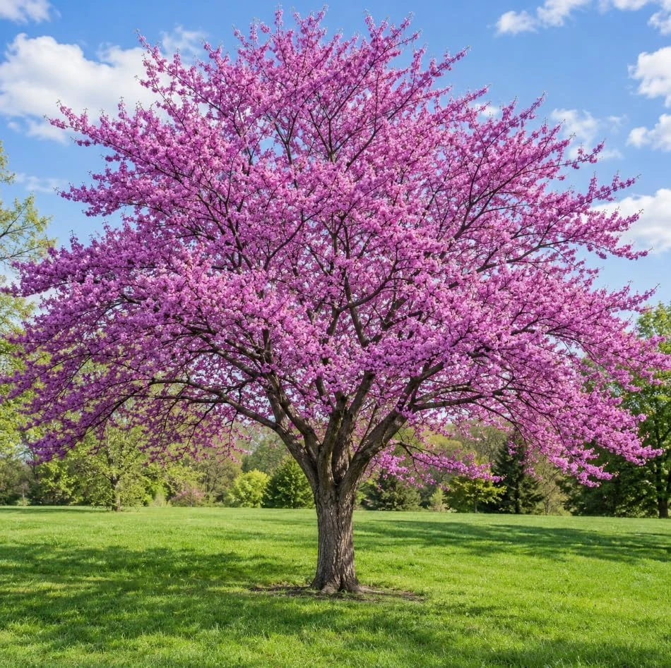 Eastern Redbud Tree Live Plant - 2 Ft Tall, Vibrant Rosy-Pink Blooms, Outdoor - Image 4