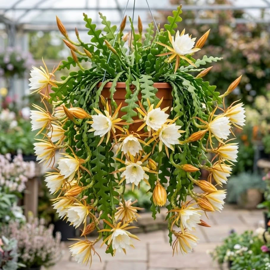 Epiphyllum Fishbone Cactus Live Plant, 4 Inch Pot Trailing Succulent - Image 1
