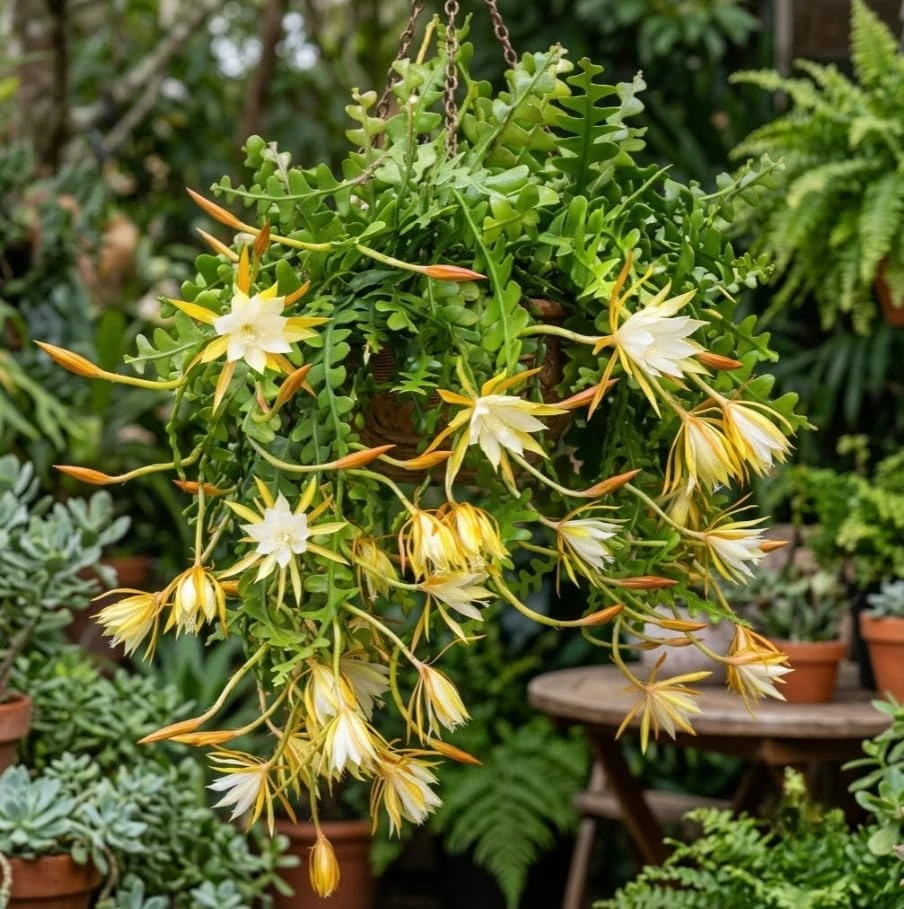 Fishbone Cactus Live Plant – 4 Inch Pot – Epiphyllum Orchid Cactus Houseplant - Image 1