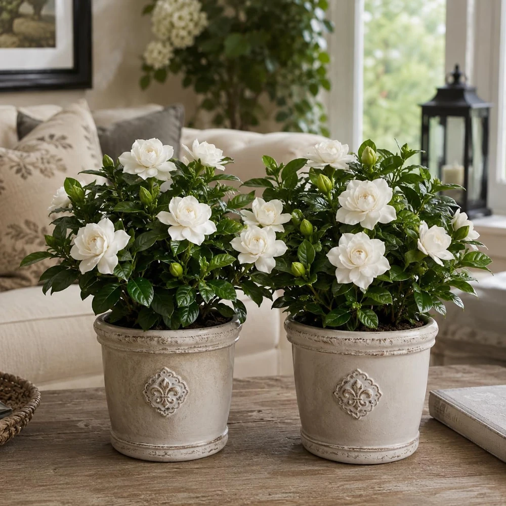 Frostproof Jasmine Live Plant, Fragrant White Flowering Vine, 2-Pack, 4-6 Inch Tall - Image 1