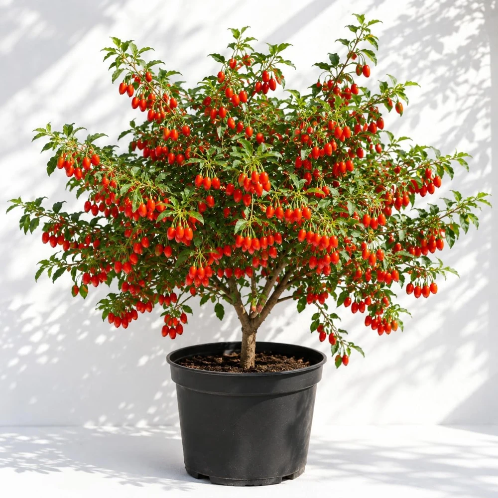 Goji Berry Live Plant - Red Fruit Bush for Planting - 4-8 Inch Tall, Perennial - Image 1