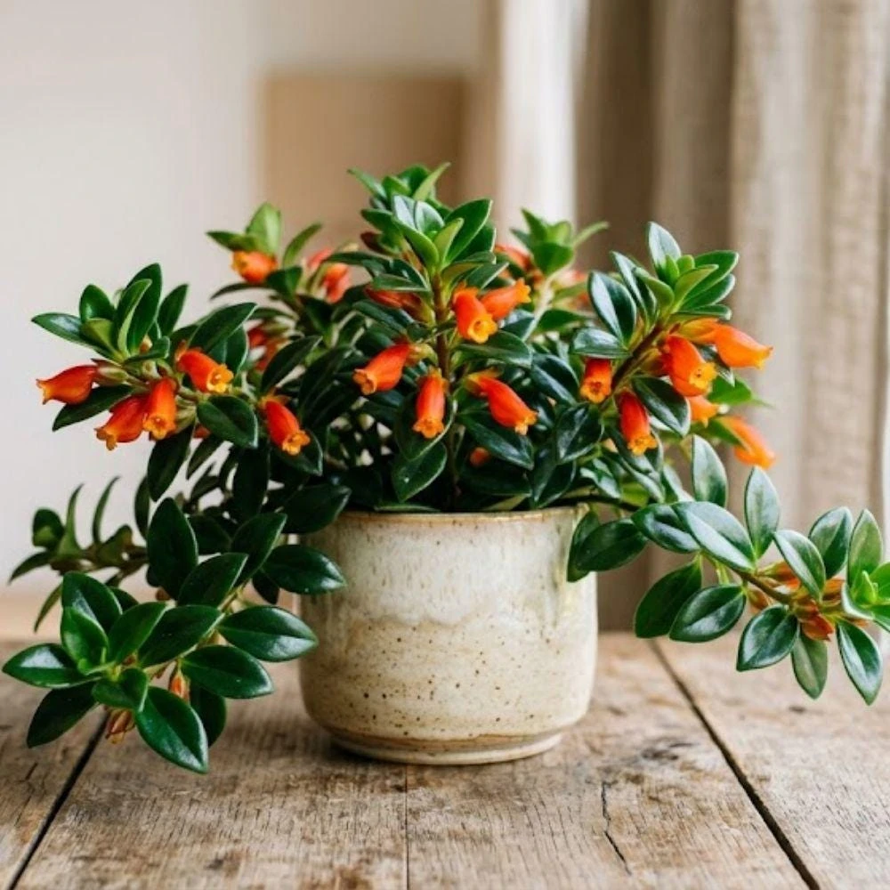 Goldfish Plant Live - Cascading Houseplant with Orange Blooms - 4 Inch Pot - Indoor - Image 1