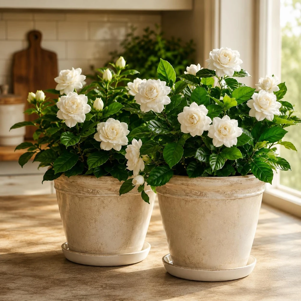 Grand Duke Jasmine Live Plants, Set of 2, 4-8 Inch, Fragrant White Flowers - Image 1