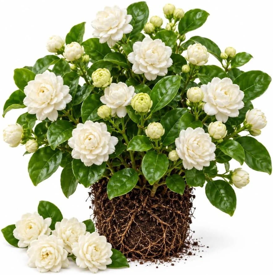 Grand Duke of Tuscany Jasmine Live Plant – Fragrant White Flowers – 4-7 Inches Tall – Indoor/Outdoor Shrub - Image 1